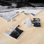 Moderne Coole Maskulinarisch Schwarz-Weiß Cowboy K Puzzle (Seite)