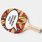 Moderne Coole Personalisierte Sprechblase Tischtennis Schläger (Seitenansicht)