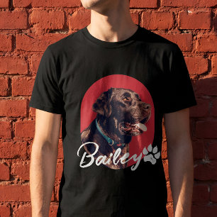 Moderne coole rote Typografie Name und Foto des Ha T-Shirt
