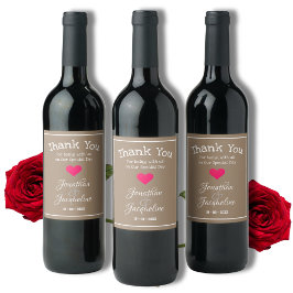 Moderne Coole, rustikale Hochzeitsgast-Liebhaber Weinetikett