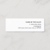 Moderne Coole Schere Silver Hair Stylist Mini Visitenkarte (Rückseite)