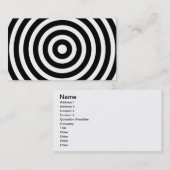 Moderne coole Schwarzweiss-Kreise Visitenkarte (Vorne/Hinten)