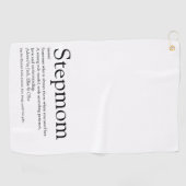 Moderne Coole Stepmutter Schwarz-Weiß Golfhandtuch (Horizontal)