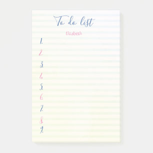 Moderne coole Streifen-Liste mit roter Farbe zum E Post-it Klebezettel