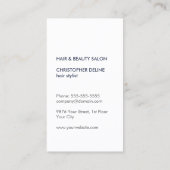 Moderne Coole Textur Blue Scissour Haar Stylist Visitenkarte (Rückseite)