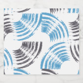 Moderne, coole, trendige, blaue abstrakte Pinselst Bierflaschenetikett (Einzelnes Label)