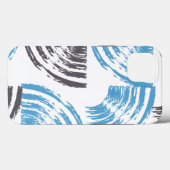 Moderne, coole, trendige, blaue abstrakte Pinselst Case-Mate iPhone Hülle (Rückseite (Horizontal))