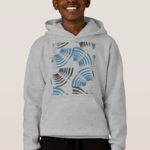 Moderne, coole, trendige, blaue abstrakte Pinselst Hoodie