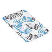 Moderne, coole, trendige, blaue abstrakte Pinselst Magnet (Rechte Seite)