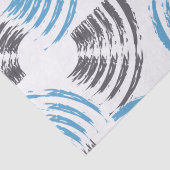 Moderne, coole, trendige, blaue abstrakte Pinselst Seidenpapier (Ausschnitt)