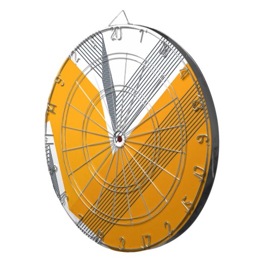 Moderne, coole, trendige, urbane, einfache geometr dartscheibe (Vorderseite rechts)