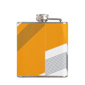 Moderne, coole, trendige, urbane, einfache geometr flachmann (Rückseite)