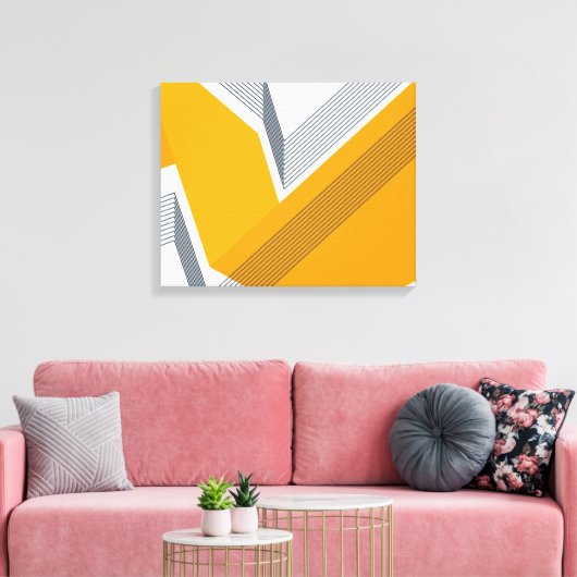 Moderne, coole, trendige, urbane, einfache geometr leinwanddruck (Insitu (Wohnzimmer))