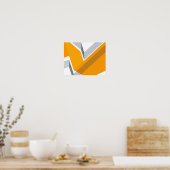 Moderne, coole, trendige, urbane, einfache geometr poster (Küche)