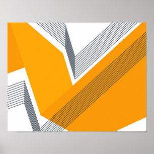 Moderne, coole, trendige, urbane, einfache geometr poster