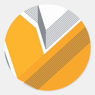 Moderne, coole, trendige, urbane, einfache geometr runder aufkleber