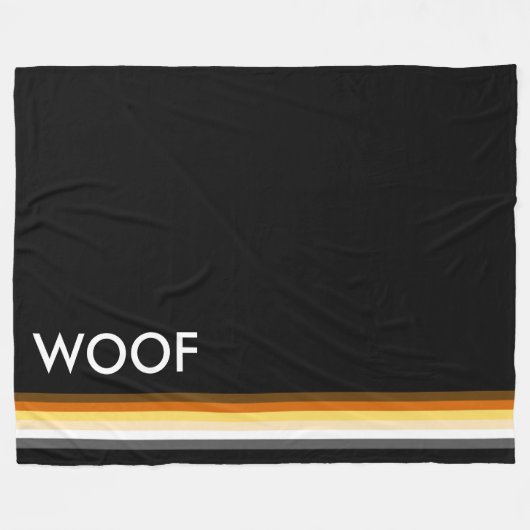Moderne Coole und elegante Gay Bear Pride Flag WOO Fleecedecke (Vorderseite (Horizontal))