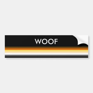 Moderne coole und elegante Gay-Bear-Pride-Flagge W Autoaufkleber