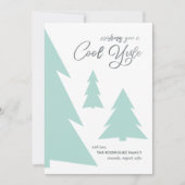Moderne Coole Weihnachten Script Light Green Trees (Vorderseite)