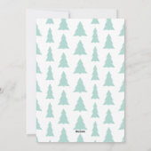 Moderne Coole Weihnachten Script Light Green Trees (Rückseite)