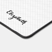 Moderne Coole Weiße Quadrate Design Schwarz Mit Mo Schreibtischunterlage (Ecke)