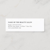 Moderne Coole Weißschere Grauhaarstylistin Mini Visitenkarte (Rückseite)