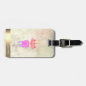 Moderne Coole Whimsical Cat, Bokeh - Personalisier Gepäckanhänger (Vorderseite horizontal)