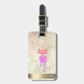 Moderne Coole Whimsical Cat, Bokeh - Personalisier Gepäckanhänger (Vorderseite vertikal)