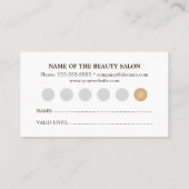 Moderne Copper Striy Gray Beauty Loyalty Card Treuekarte (Rückseite)