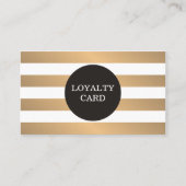 Moderne Copper Striy Gray Beauty Loyalty Card Treuekarte (Vorderseite)
