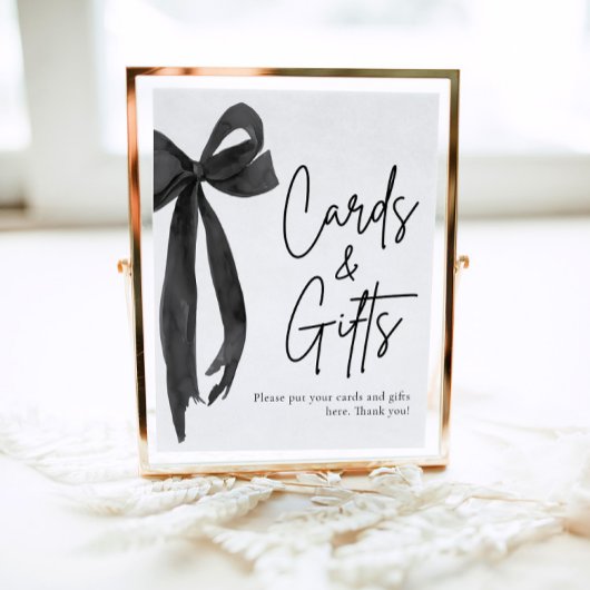 Moderne Coquette Black Bow Cards und Geschenke Zei Poster