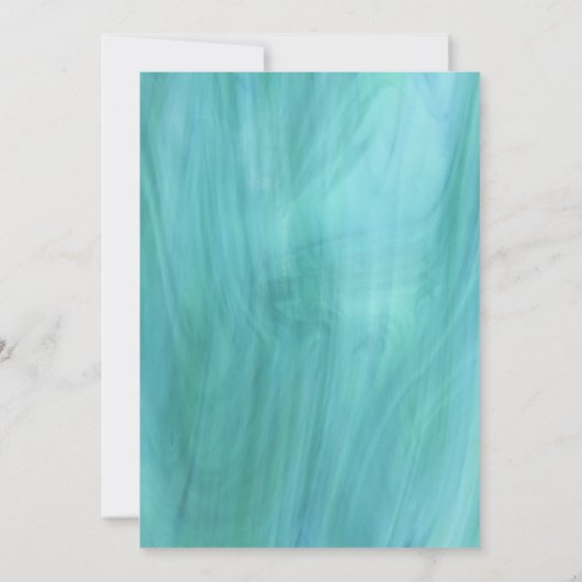 Moderne Coral Aquamarin Wedding Einladung (Rückseite)