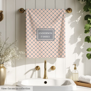 Moderne Coral Grey Handtücher Klassische Familien-
