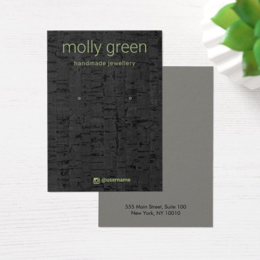 Moderne Cork Earring Juwelier Display Card (Schreibtisch)