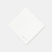 Moderne Corner Initials "to" Wedding Dusty Blue Serviette (Ecke)