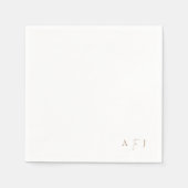 Moderne Corner Initials "to" Weddingecke Serviette (Vorderseite)