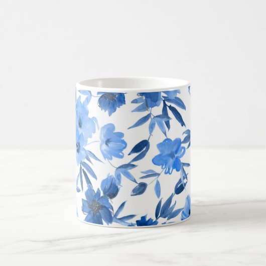 Moderne Cornflower Royal Blume Kaffeetasse (Mittel)