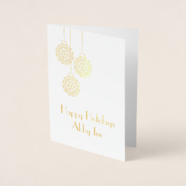 Moderne Corporate Holiday Card im Goldenen Tal Folienkarte