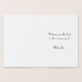 Moderne Corporate Holiday Card im Silberstreifen a Folienkarte (Innenseite)