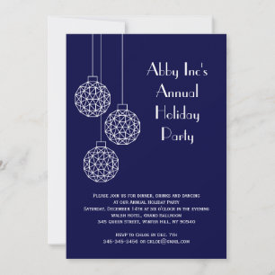 Moderne Corporate Holiday Party Blue Einladung