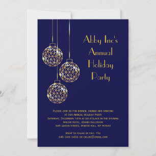 Moderne Corporate Holiday Party Einladung - blau