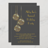 Moderne Corporate Holiday Party Einladung - grau (Vorne/Hinten)
