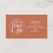 Moderne Cotta minimalistische Logo-Bestellung Viel Visitenkarte (Vorderseite)