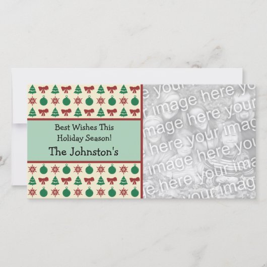 Moderne Country Charm Weihnachtskarten Feiertagskarte (Vorderseite)