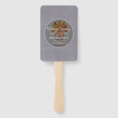 Moderne Country Windmill Gray Stone Barn Wedding Fächer (Rückseite)