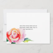 Moderne COUPLES SHOWER Aquarellfarben Rose handsch Einladung (Rückseite)