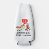 Moderne Coupons und Dackel lieben Gewohnheiten Flaschenkühler (Vorderseite)