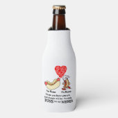 Moderne Coupons und Dackel lieben Gewohnheiten Flaschenkühler (Flaschenvorderseite)