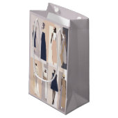 Moderne Couture Collage Gift Bag Kleine Geschenktüte (Vorderseite Schrägansicht)
