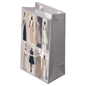 Moderne Couture Collage Gift Bag Kleine Geschenktüte (Rückseite Schrägansicht)
